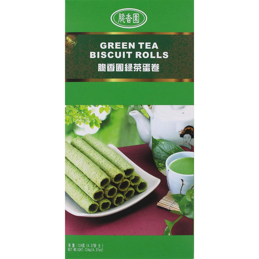 Grüner Tee Matcha Keksröllchen 124g